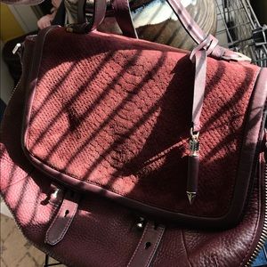 Mackage Oxblood Leather/Suede Handbag